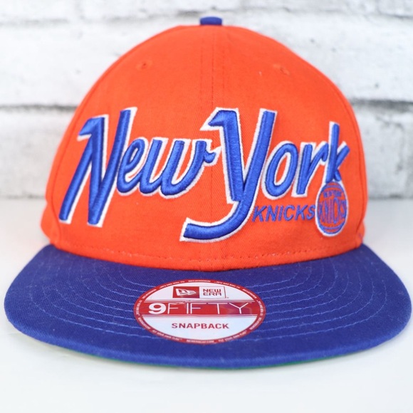 New Era New York Knicks Snapback Hat - Orange and Blue - Picture 7 of 8